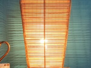 Pyramid Bamboo Shade with Square Wood Base