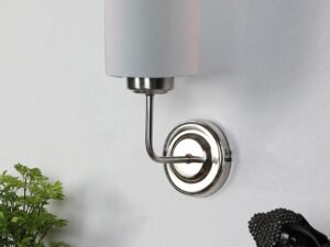 Steel Wall Lamp, Wall Decor, Wall Hanging Wood Light lamp,Vintage Wall Lamps, Industrial Wall Lights Decorative Home, Living Room, Indoor Outdoor Lighting- Cotton Shade-(Grey)