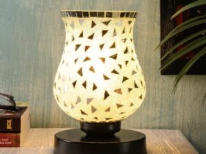 Multicolor Mosaic Glass Table Lamp (Medium, Multicolor)