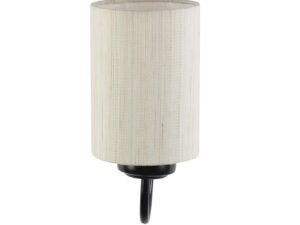 Iron Wall Lamp, Wall Decor, Wall Hanging Wood Light lamp,Vintage Wall Lamps, Industrial Wall Lights Decorative Home, Living Room, Indoor Outdoor Lighting- Cotton Shade-(Off-White)-AB