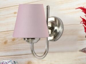 Steel Wall Lamp, Wall Decor, Wall Hanging Wood Light lamp,Vintage Wall Lamps, Industrial Wall Lights Decorative Home, Living Room, Indoor Outdoor Lighting- Cotton Shade-(Grey)-AF