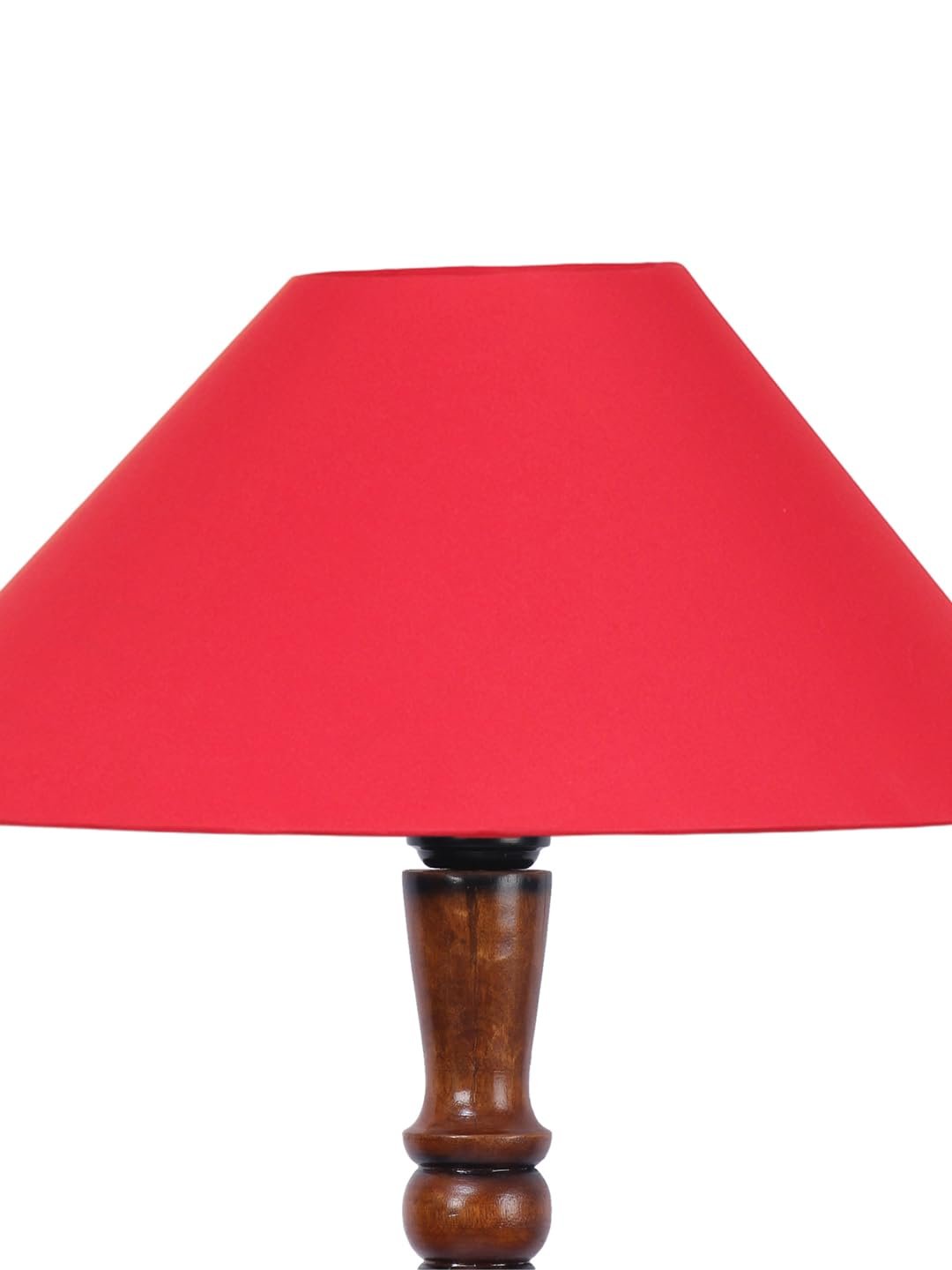 Red Coolie Cotton Wooden Floor lamp -35