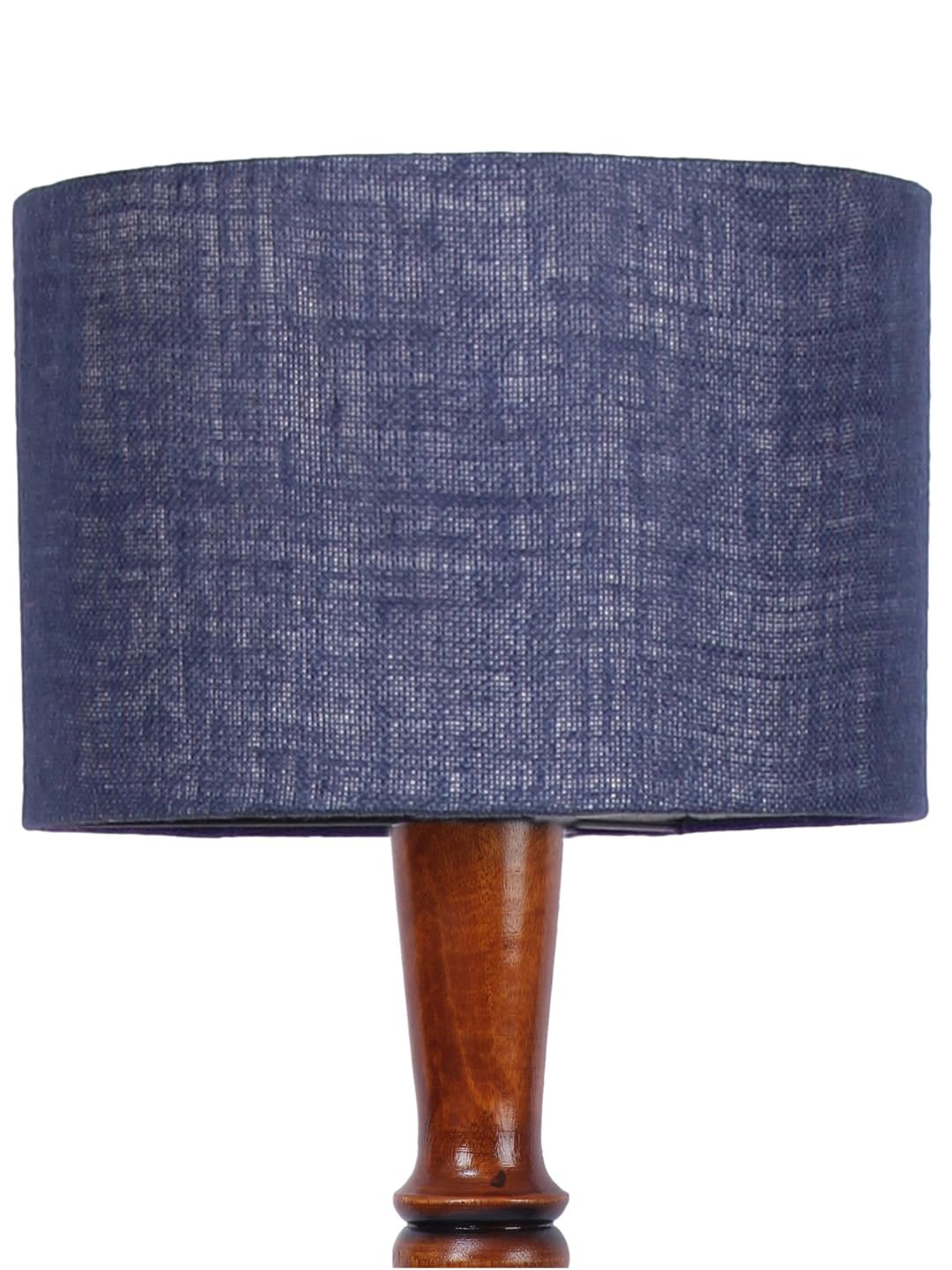 Blue Jute Wooden Floor Lamp -49