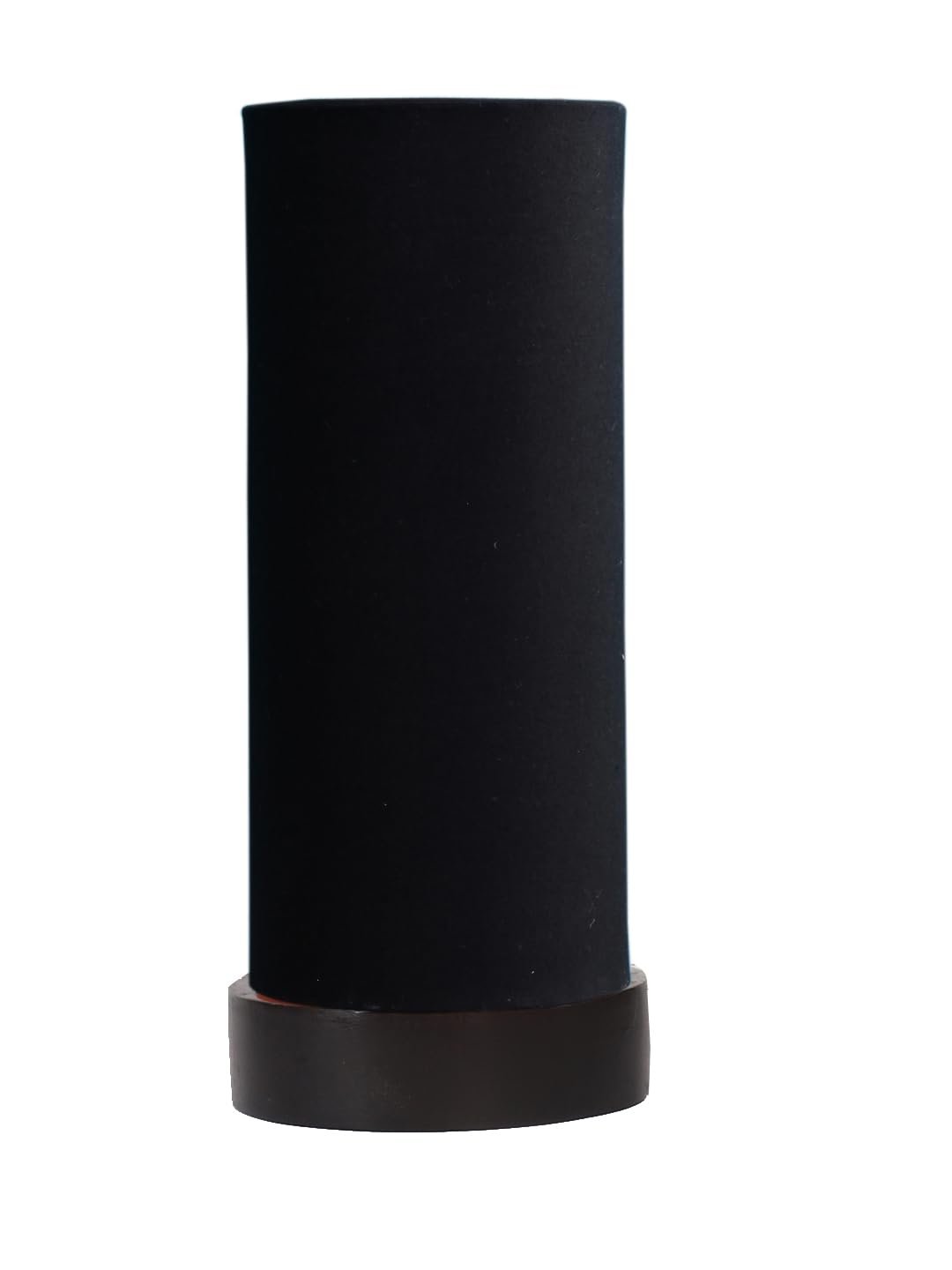 Black Cotton Table lamp Office/Home/Gifting with Wood Black Base (5x5x11) Inches -Black