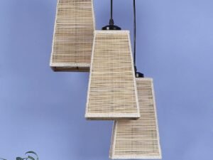 Pyramid Bamboo Cluster Hanging Lamp