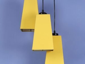 Yellow Cotton Pyramid Cluster Hanging Lamp