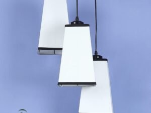Multicolor Cotton Pyramid Drum Cluster Hanging Lamp
