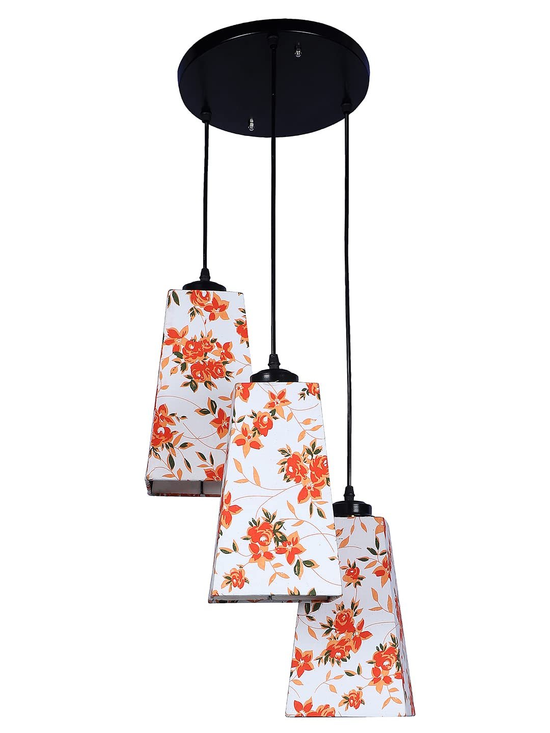 Multicolor Cotton Pyramid Drum Cluster Hanging Lamp