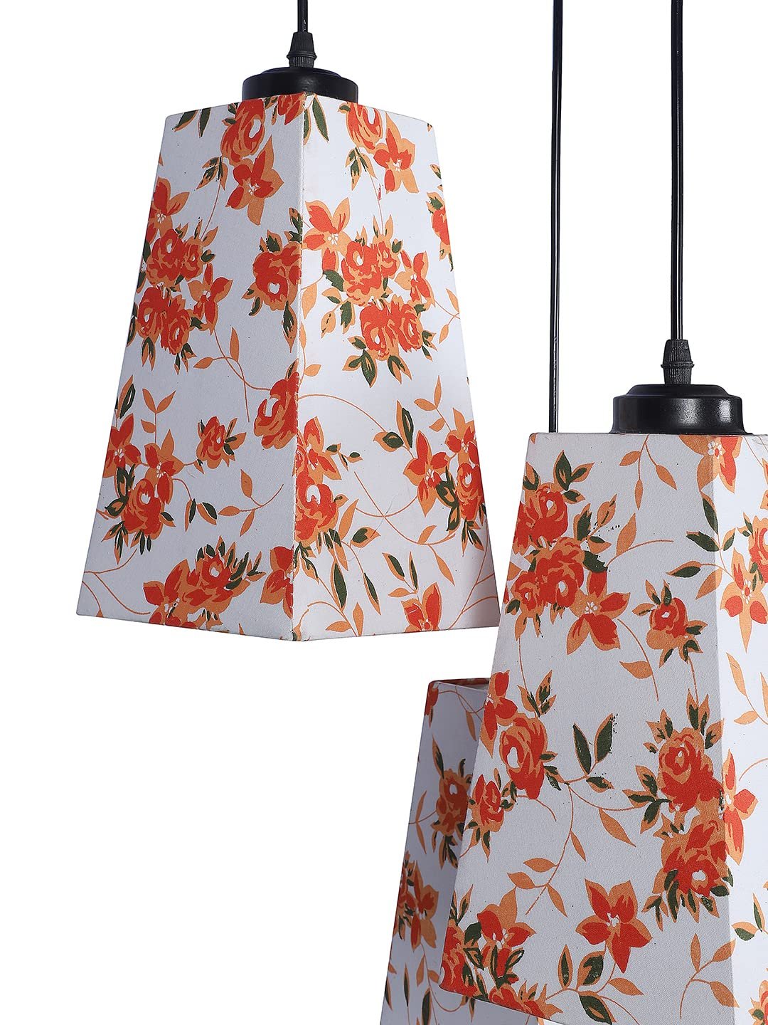 Multicolor Cotton Pyramid Drum Cluster Hanging Lamp