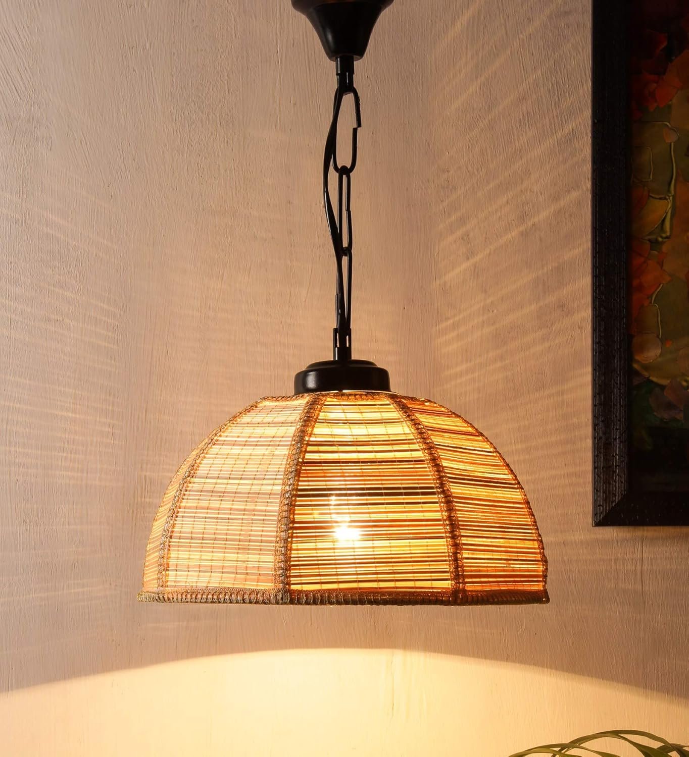 Bamboo Umbrella Hanging for Home D�cor (Bamboo Natural Color)