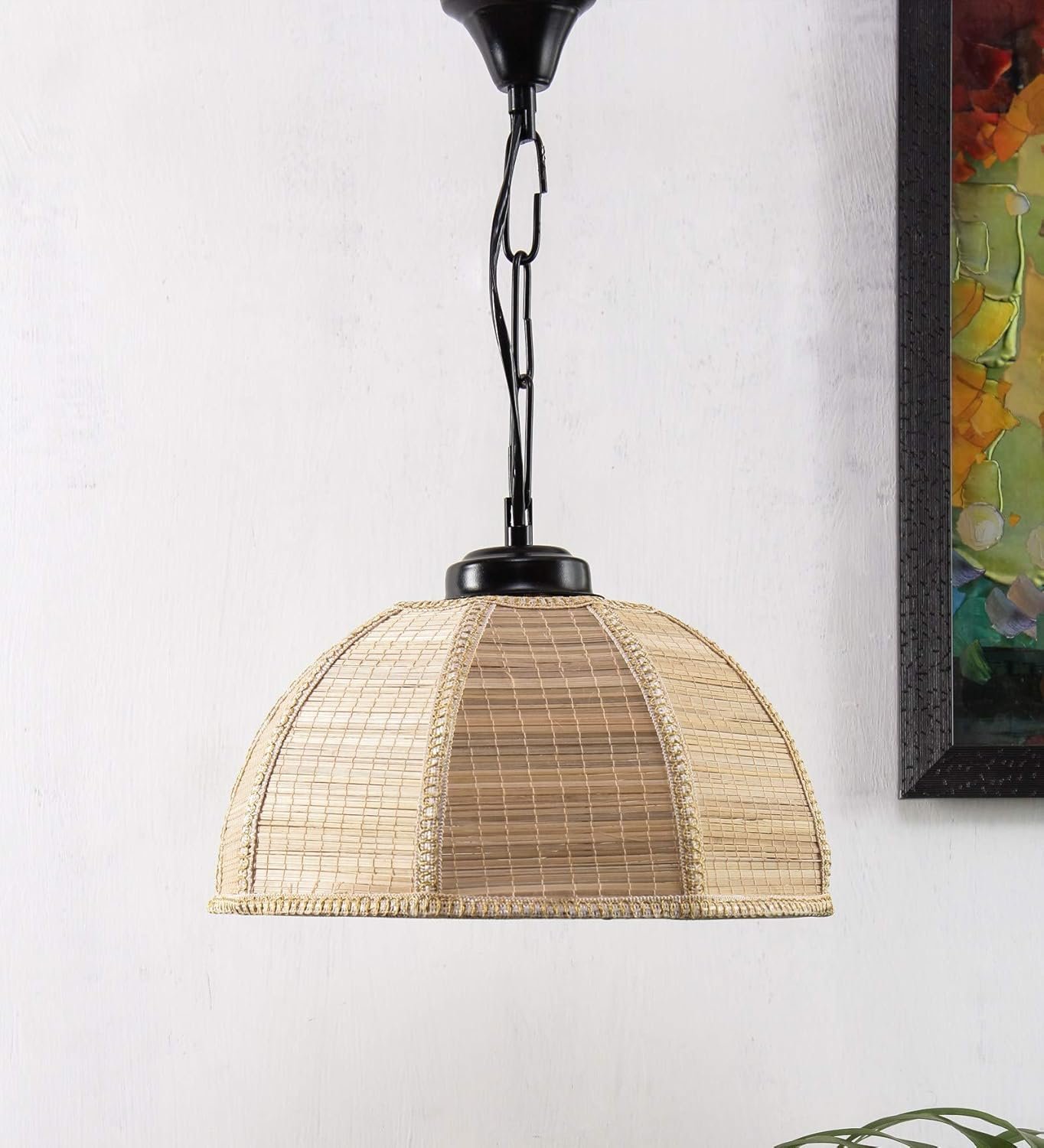 Bamboo Umbrella Hanging for Home D�cor (Bamboo Natural Color)