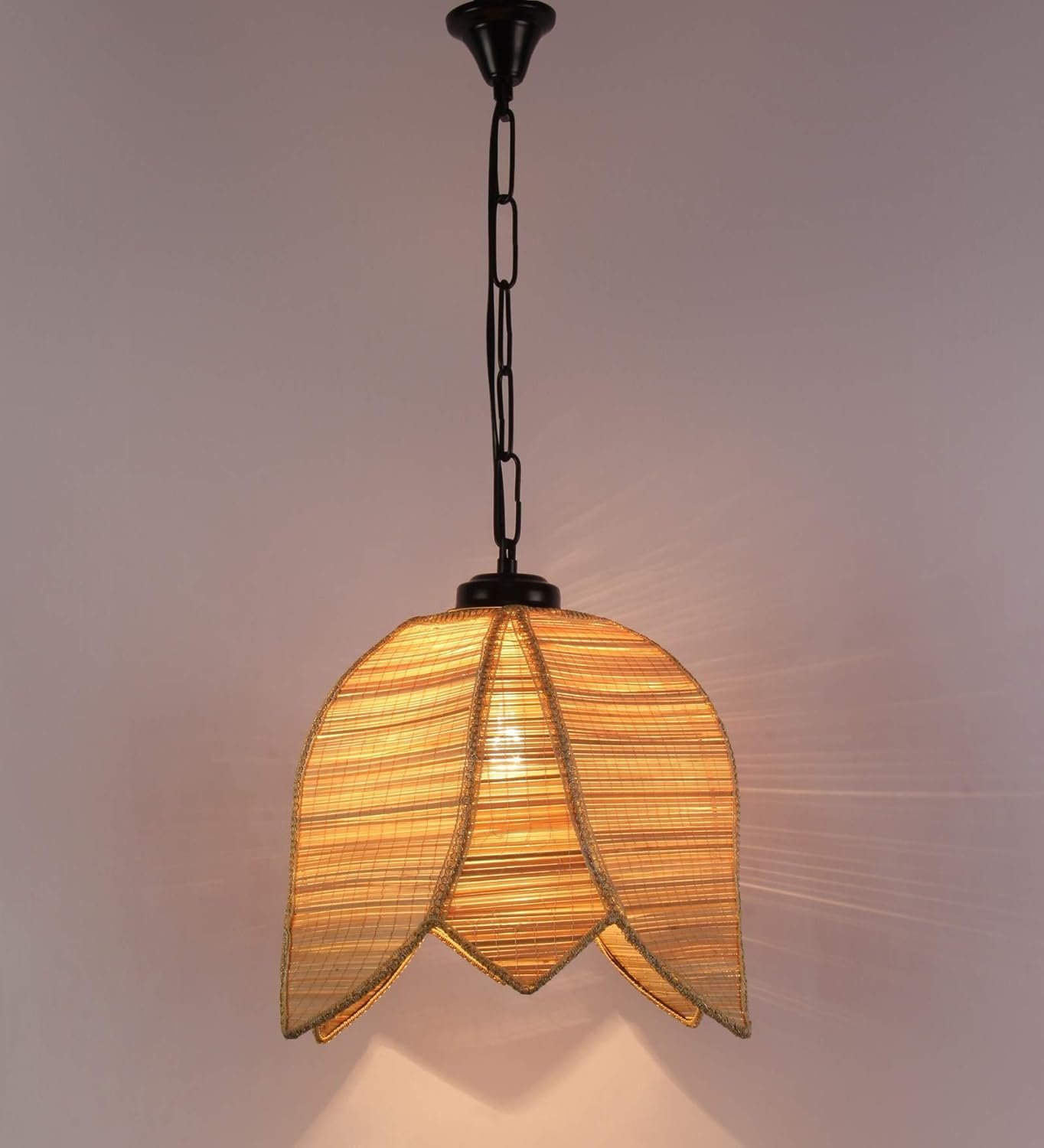 Bamboo Lotus Hanging for Home D�cor (Bamboo Natural)