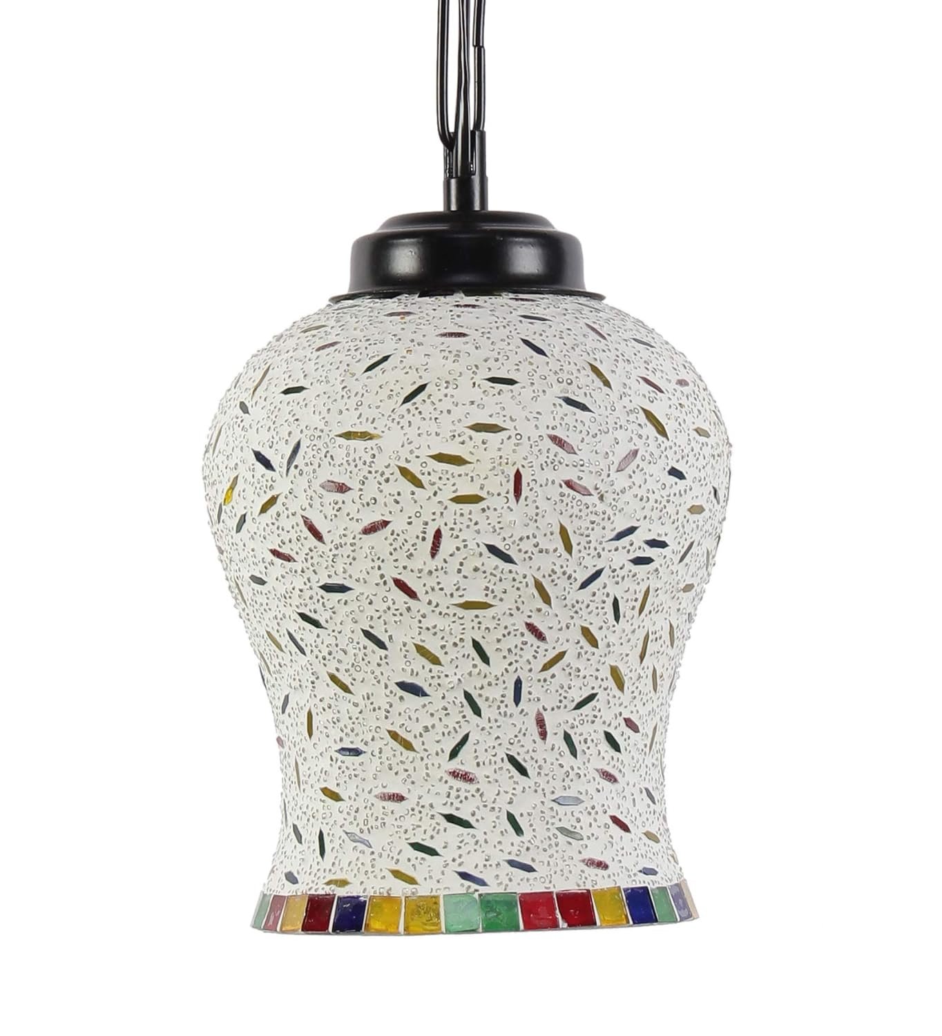 Multicolor Mosaic Glass Hanging Lamp (Glass,Medium)