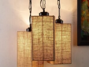 Triple Square Jute Hanging/Pendant (Jute Beige)