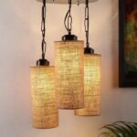 Cluster Round Jute Hanging lamp