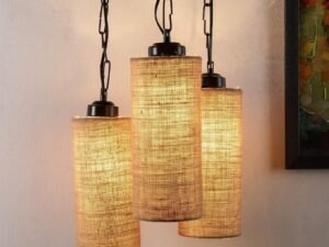 Cluster Round Jute Hanging lamp