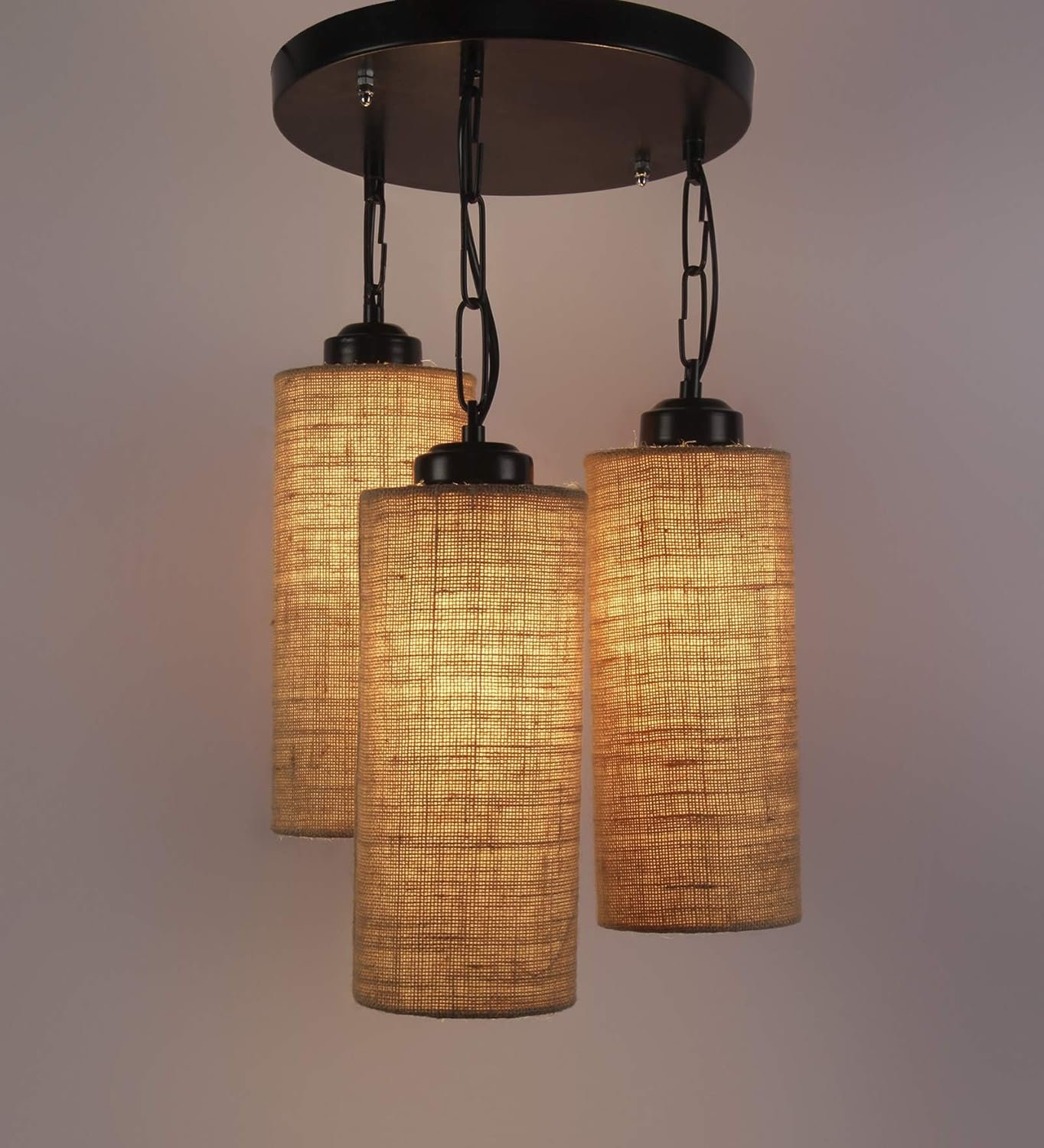 Cluster Round Jute Hanging lamp