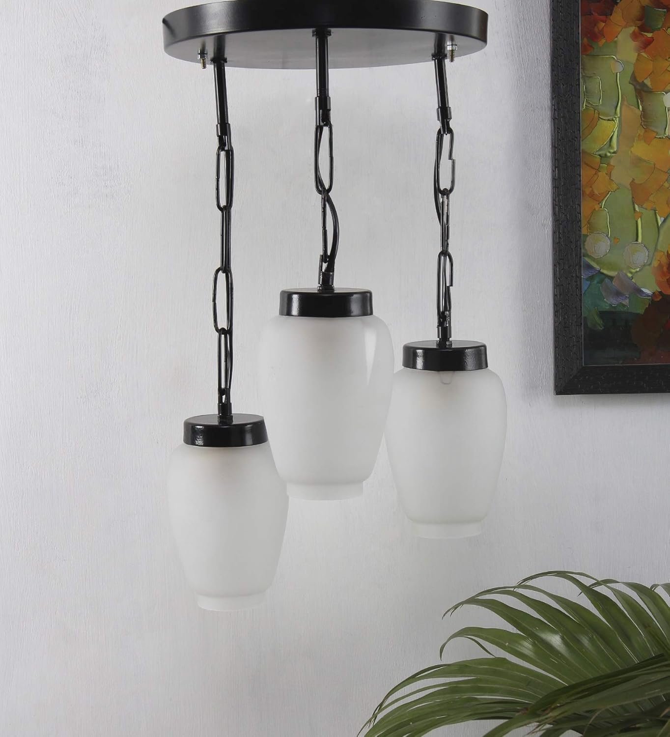 Cluster Milky Glass Hanging Lamp (Milky)