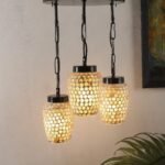 Multicolor Mosaic Glass Cluster Hanging Lamp (Multicolor)