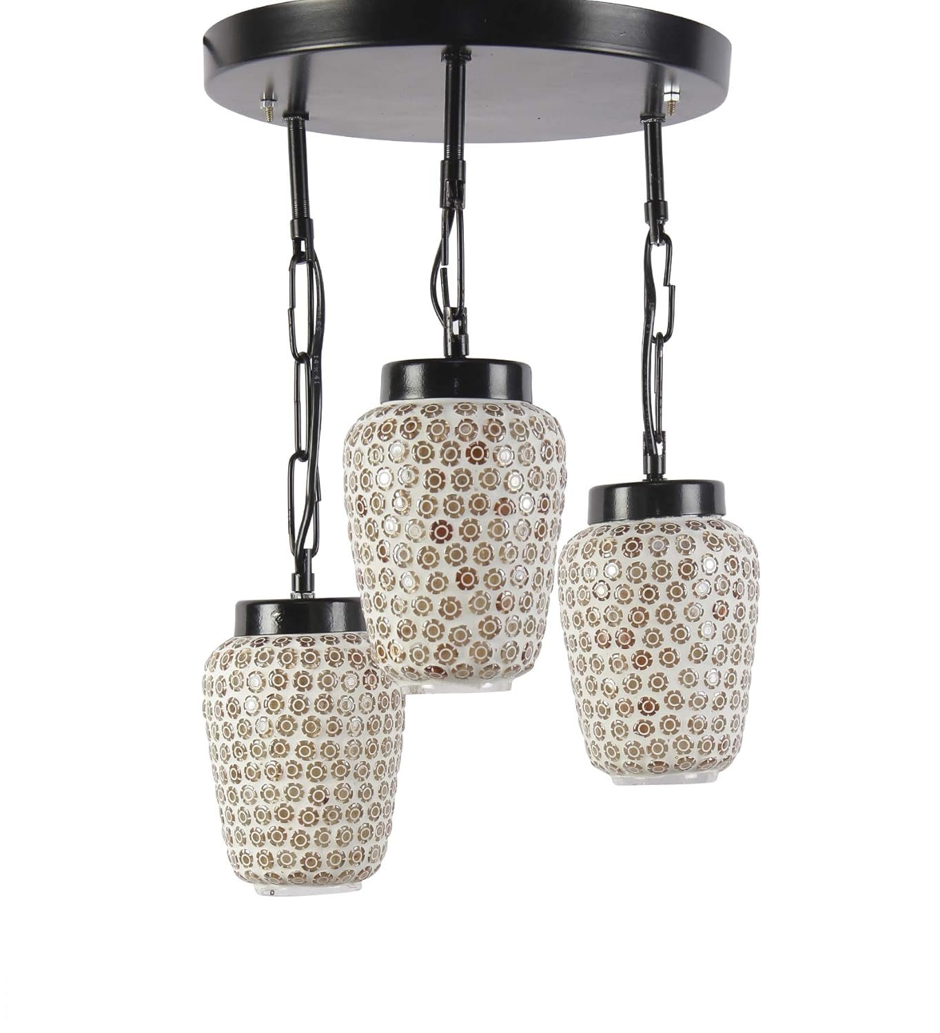 Multicolor Mosaic Glass Cluster Hanging Lamp (Multicolor)