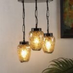 Multicolor Mosaic Glass Cluster Hanging Lamp (Multicolor)