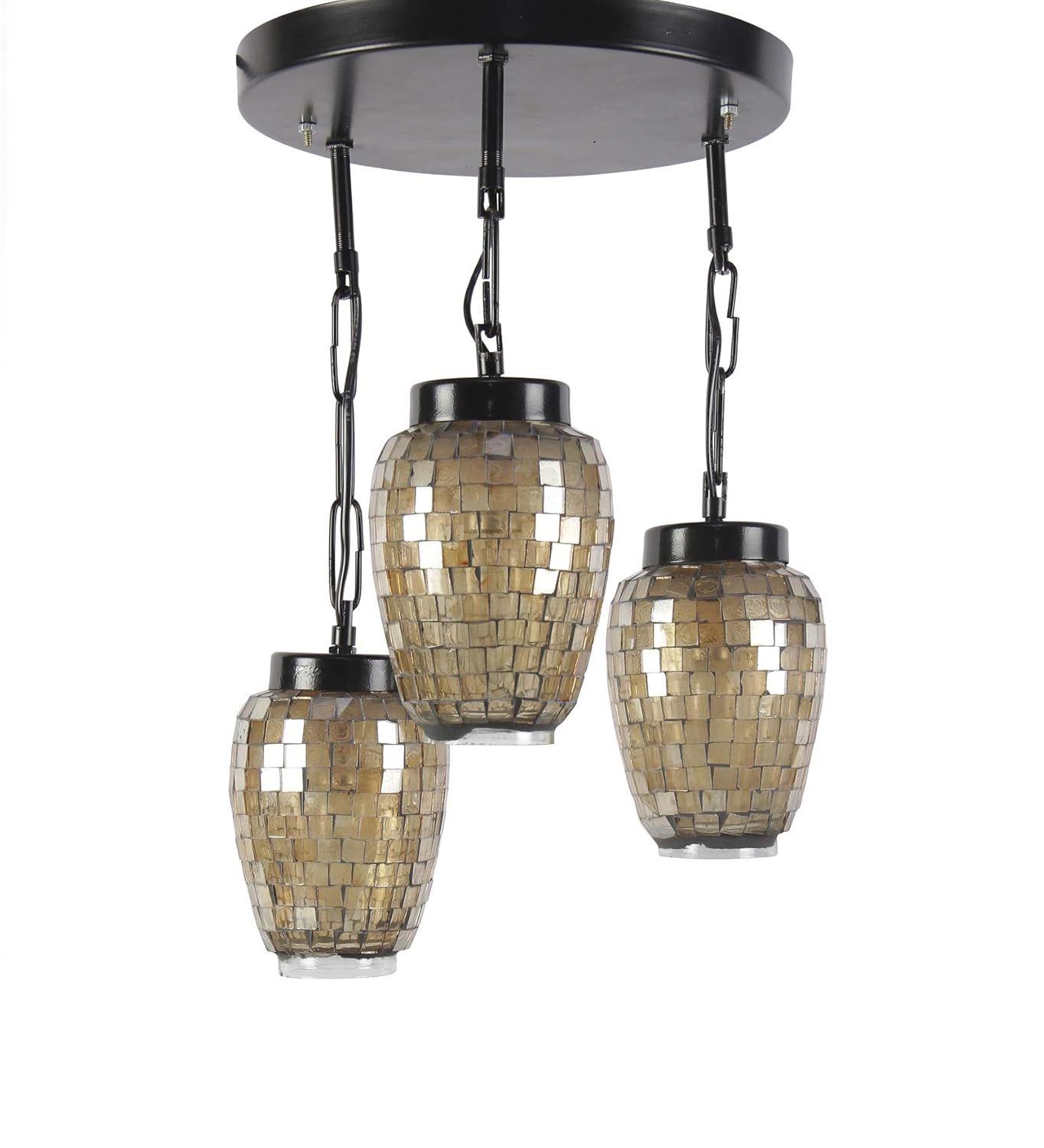 Multicolor Mosaic Glass Cluster Hanging Lamp (Multicolor)