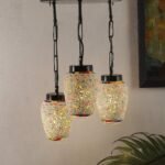 Multicolor Mosaic Glass Cluster Hanging Lamp (Multicolor)