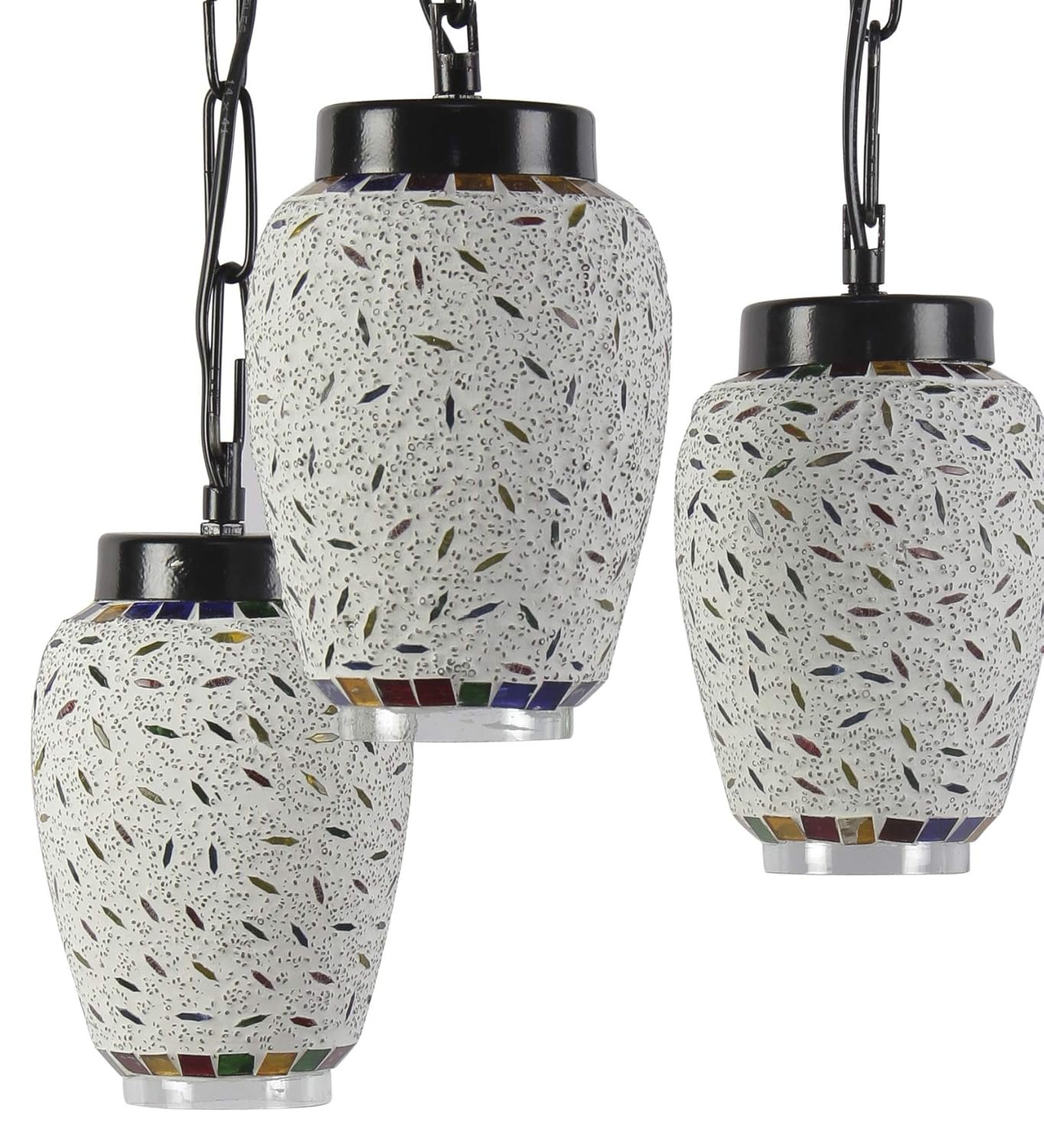 Multicolor Mosaic Glass Cluster Hanging Lamp (Multicolor)