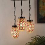 Multicolor Mosaic Glass Cluster Hanging Lamp (Multicolor)