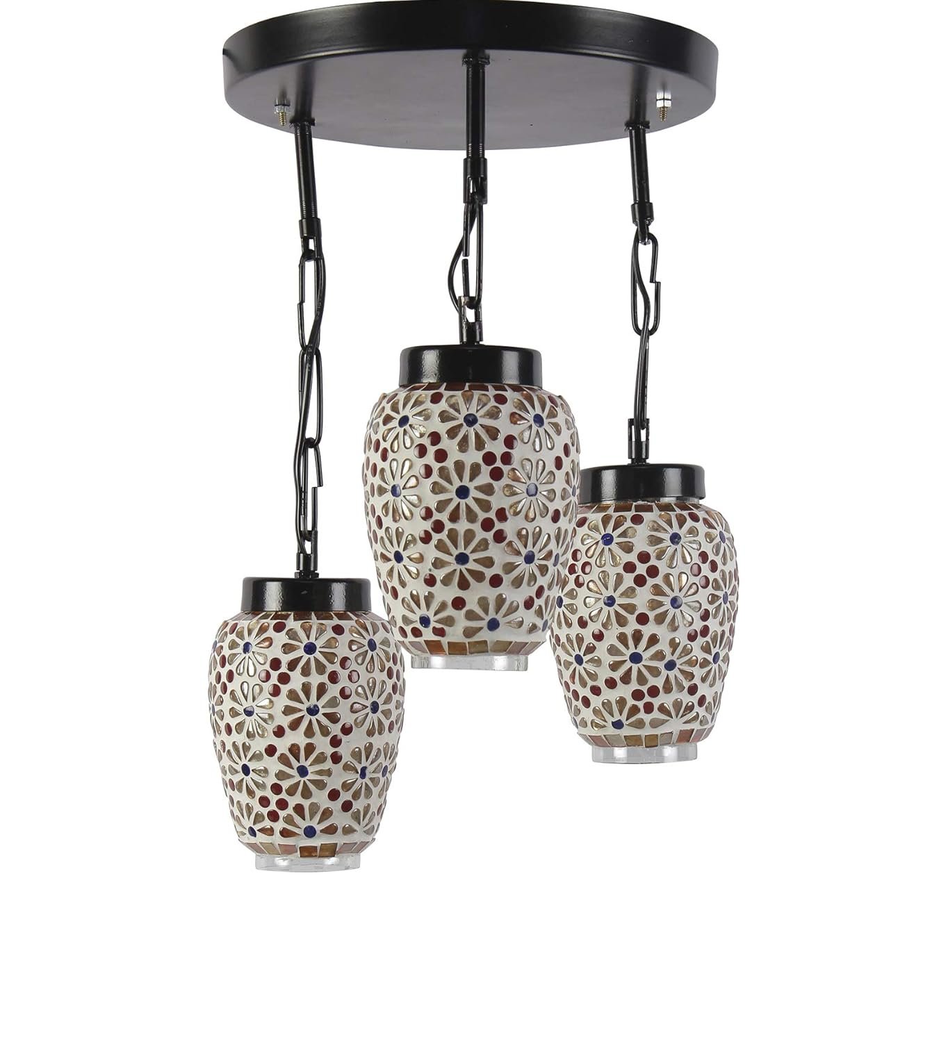 Multicolor Mosaic Glass Cluster Hanging Lamp (Multicolor)