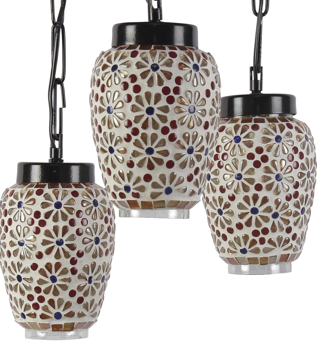 Multicolor Mosaic Glass Cluster Hanging Lamp (Multicolor)