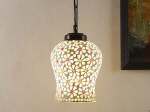 Multicolor Mosaic Glass Hanging Lamp (Glass,Medium)