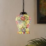 Multicolor Mosaic Glass Hanging Lamp (Glass,Medium)