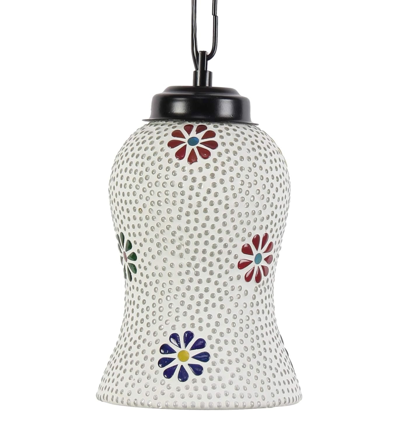 Multicolor Mosaic Glass Hanging Lamp (Glass,Medium)