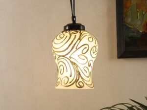 Multicolor Mosaic Glass Hanging Lamp (Glass,Medium)