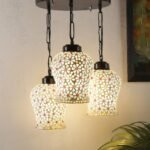 Multicolor Mosaic Glass Cluster Hanging Lamp (Multicolor)