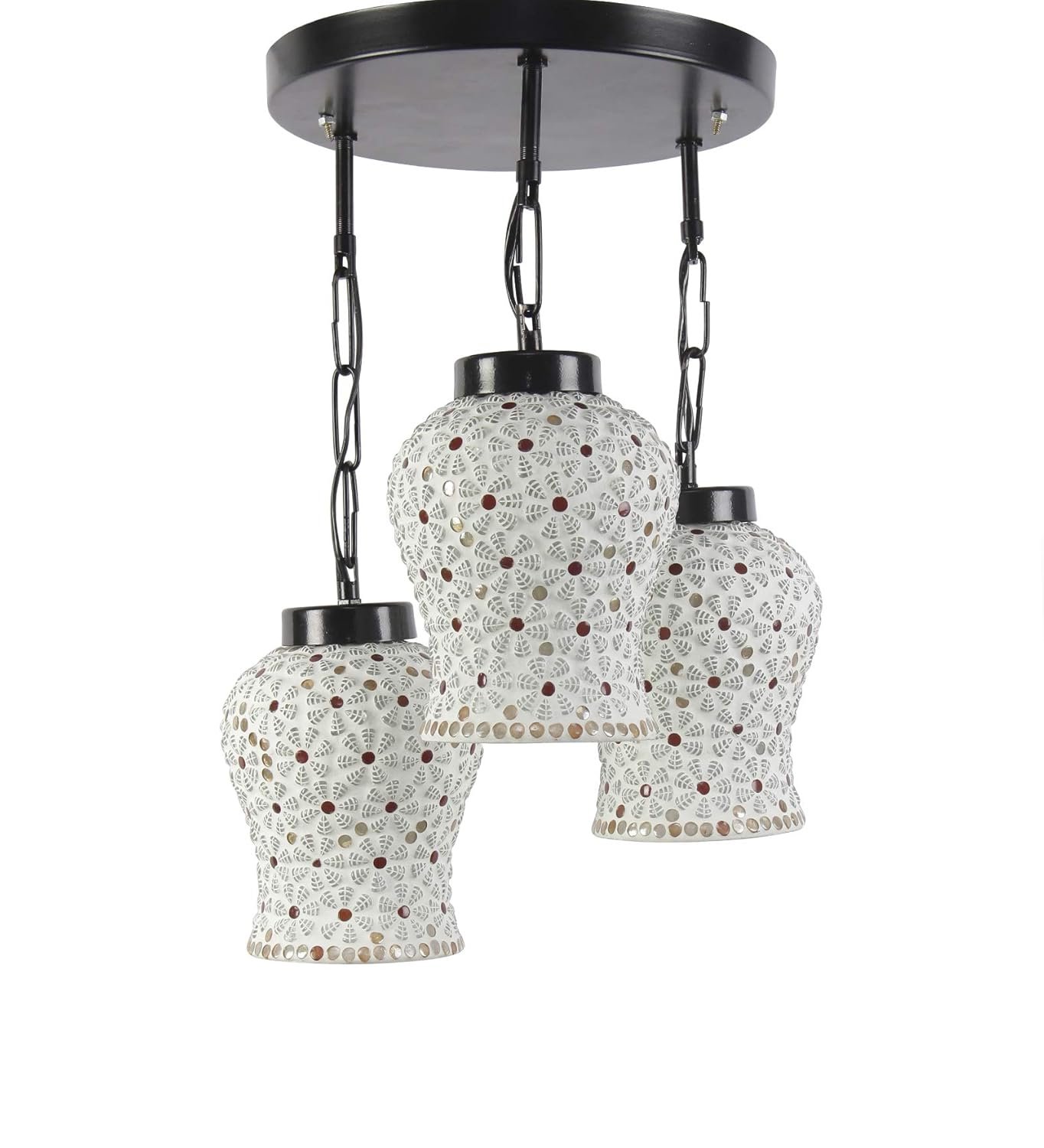Multicolor Mosaic Glass Cluster Hanging Lamp (Multicolor)
