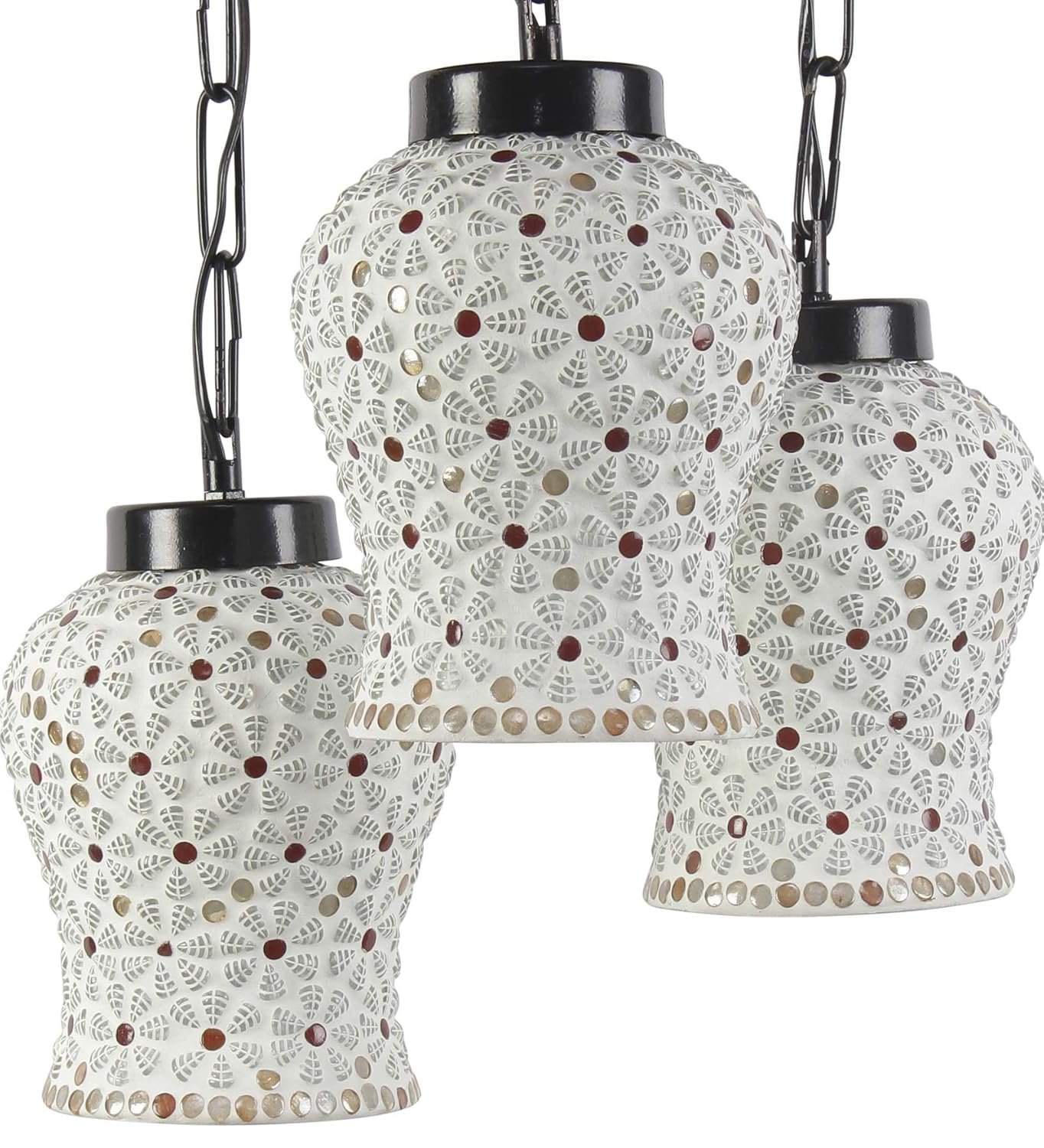 Multicolor Mosaic Glass Cluster Hanging Lamp (Multicolor)