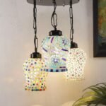 Multicolor Mosaic Glass Cluster Hanging Lamp (Multicolor)