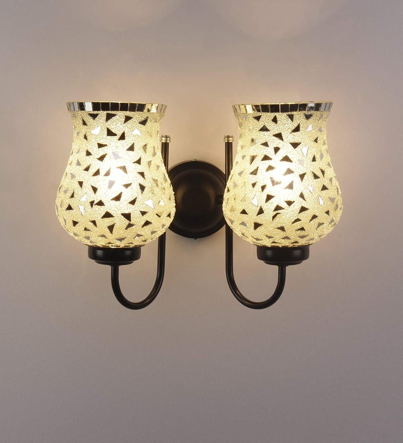 Multicolor Mosaic Double Wall Mounted Lamp (Multicolor,Double)