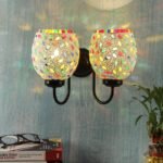 Multicolor Mosaic Double Wall Mounted Lamp (Multicolor,Double)