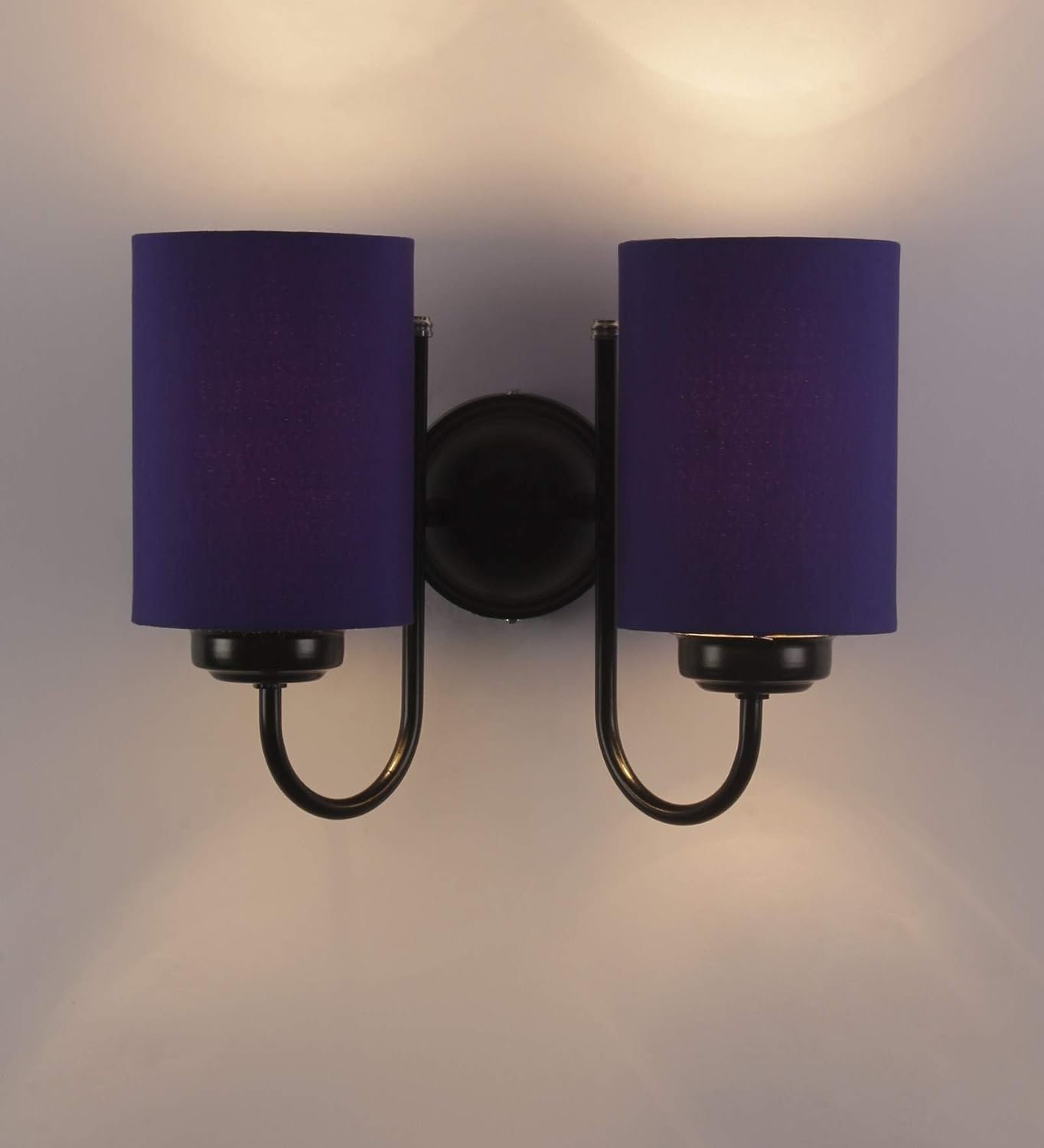 Blue Cotton Double Wall Mounted Lamp