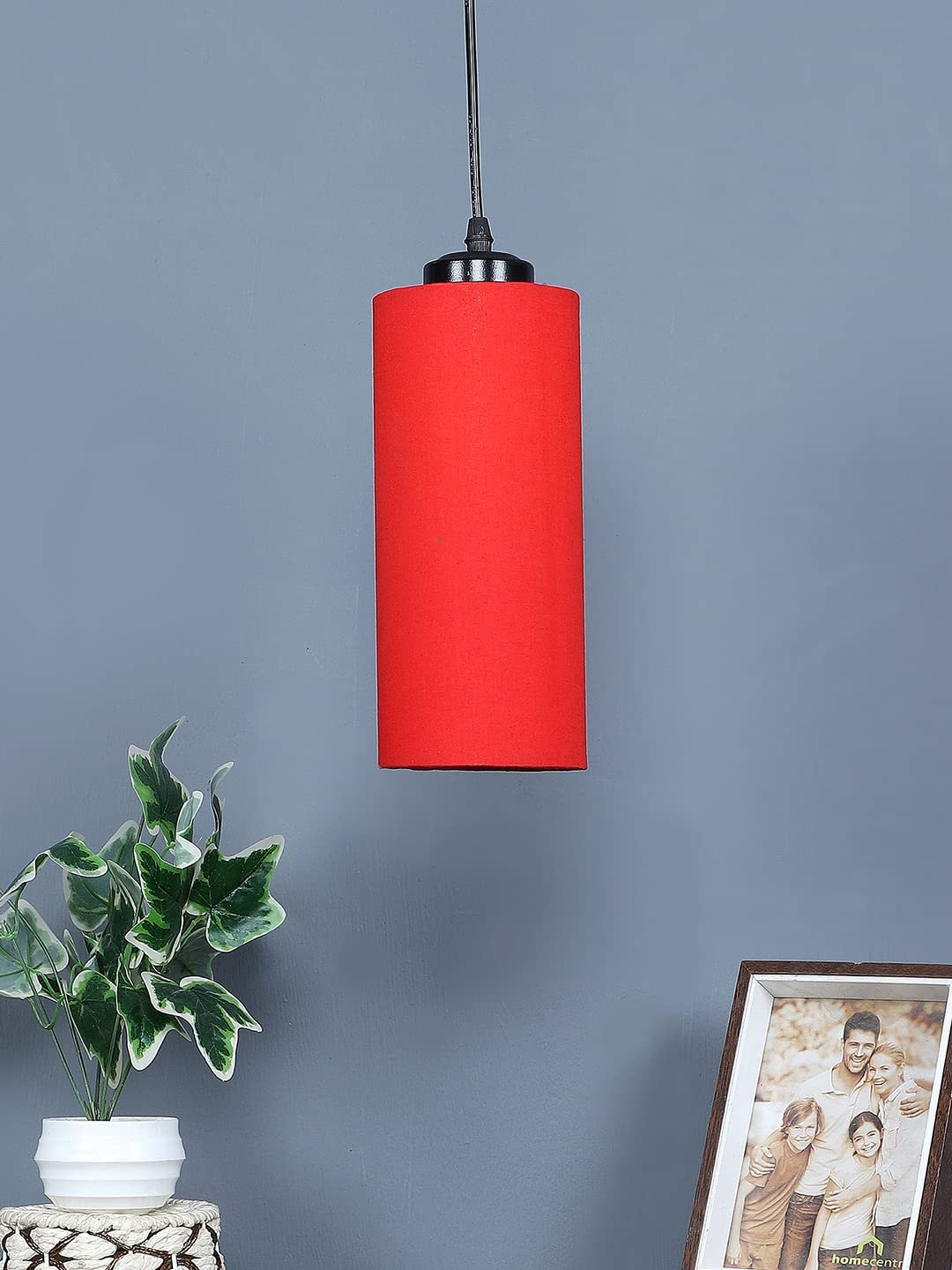 Red Cotton Cylindrical Hanging Lamp (SH03)