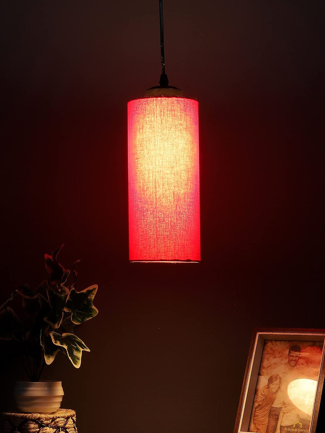 Red Cotton Cylindrical Hanging Lamp (SH03)