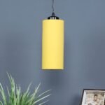 Yellow Cotton Cylindrical Hanging Lamp (SH)