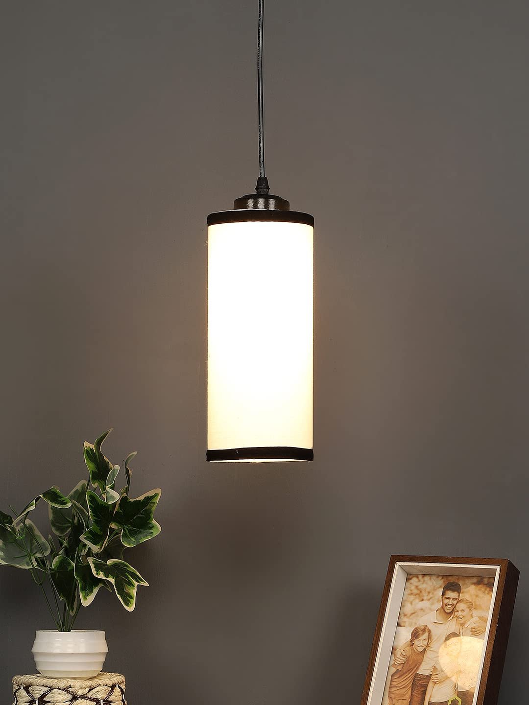Multicolor Cotton Cylindrical Hanging Lamp (SH07)
