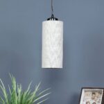 White Jute Cylindrical Hanging Lamp (SH09)