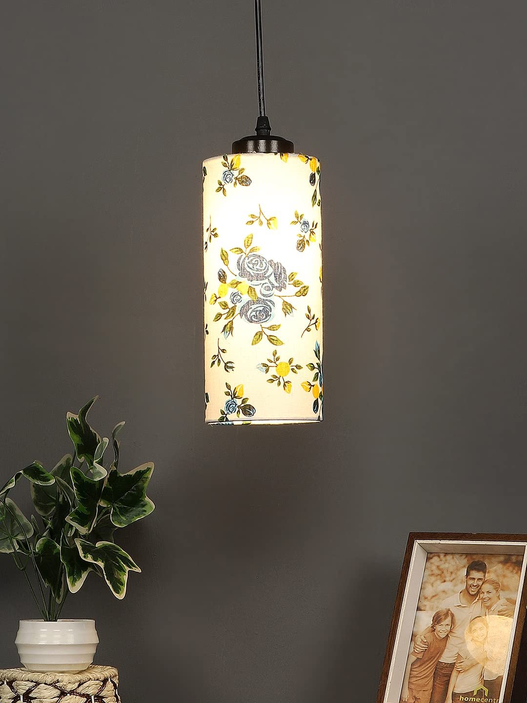 Multicolor Cotton Cylindrical Hanging Lamp (SH13)