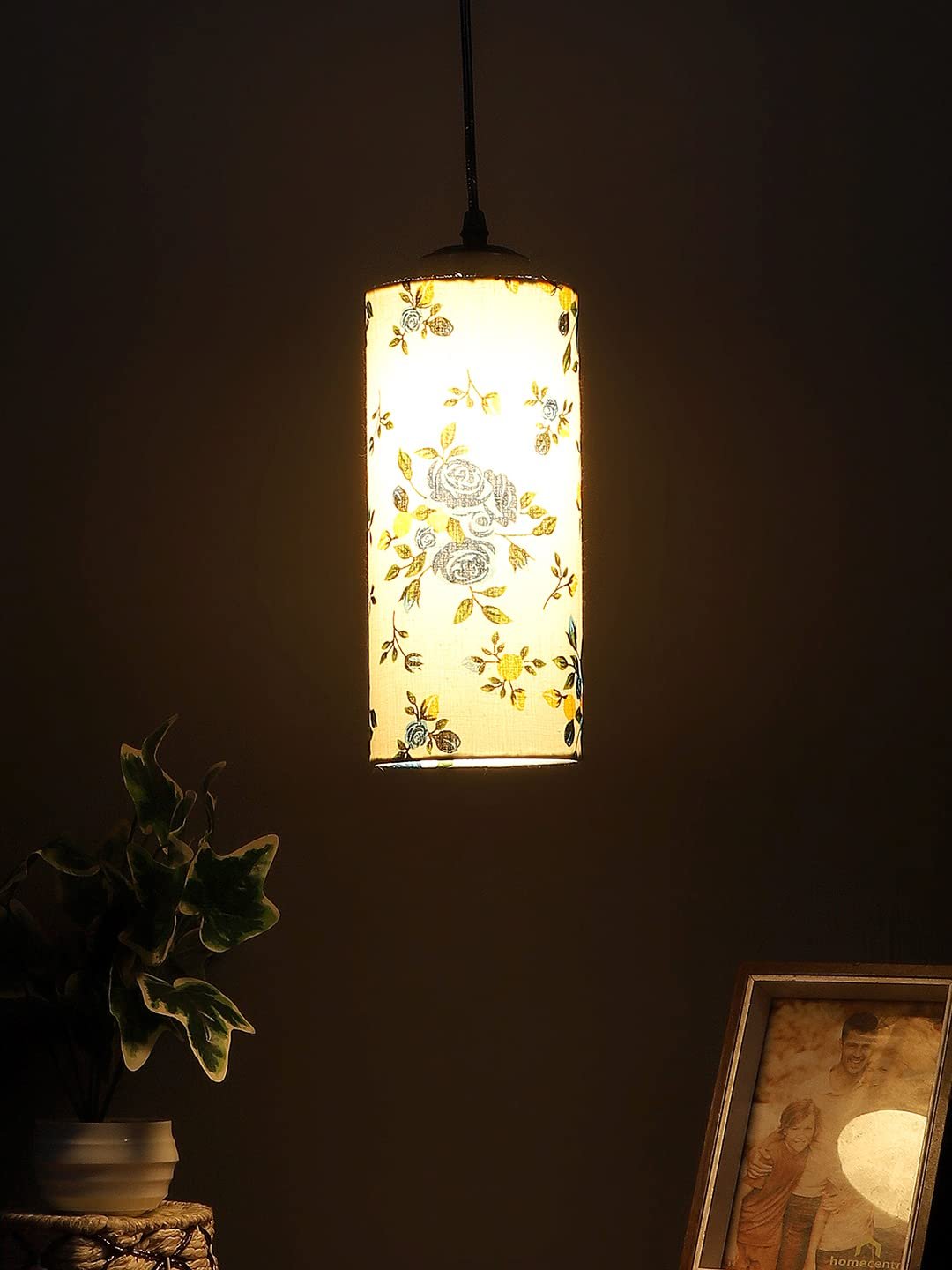 Multicolor Cotton Cylindrical Hanging Lamp (SH13)