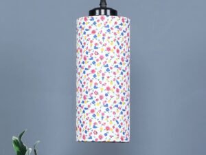 Multicolor Cotton Cylindrical Hanging Lamp (SH15)
